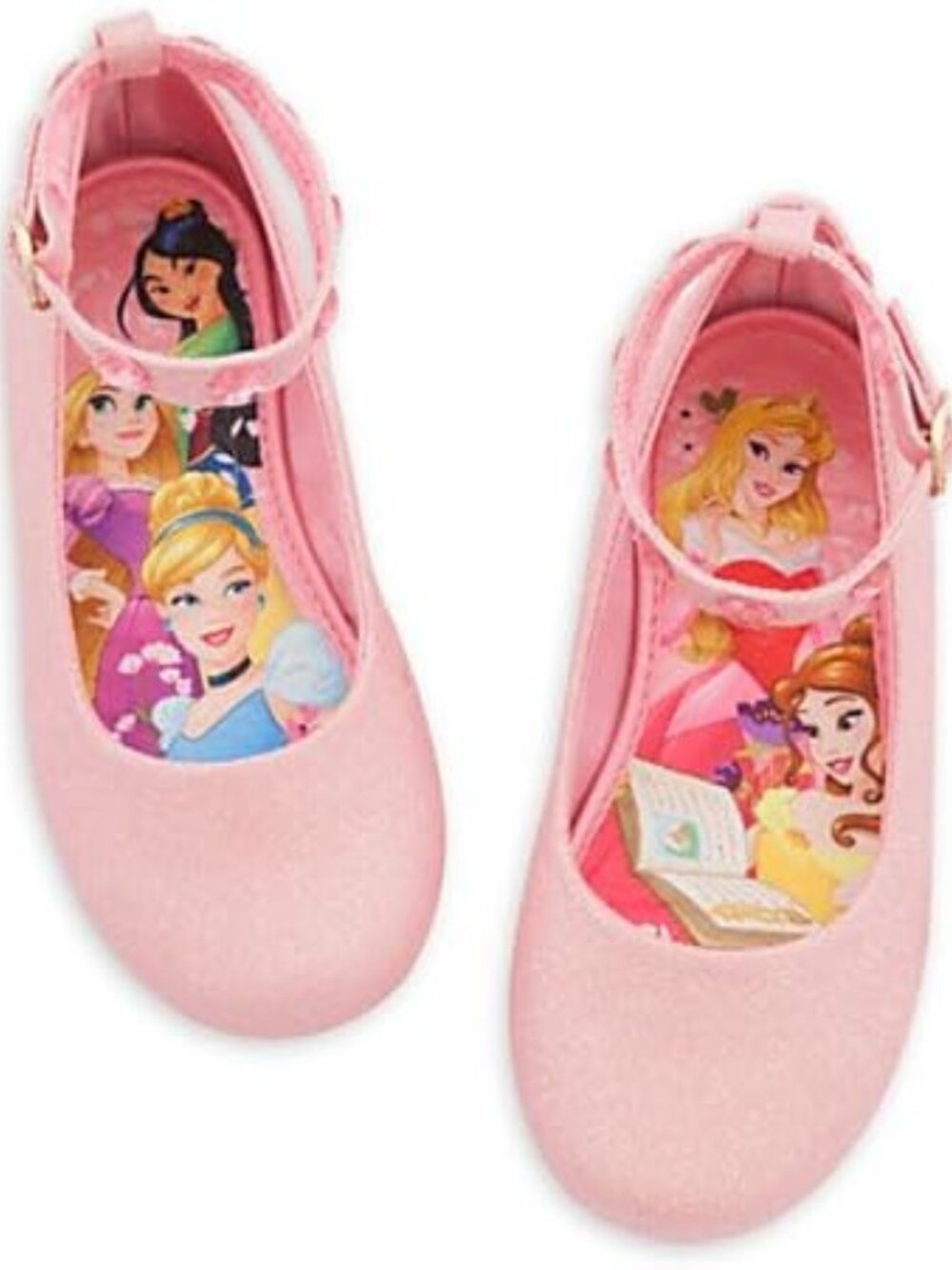 Disney Pink Glitter Princess Flats Size 10